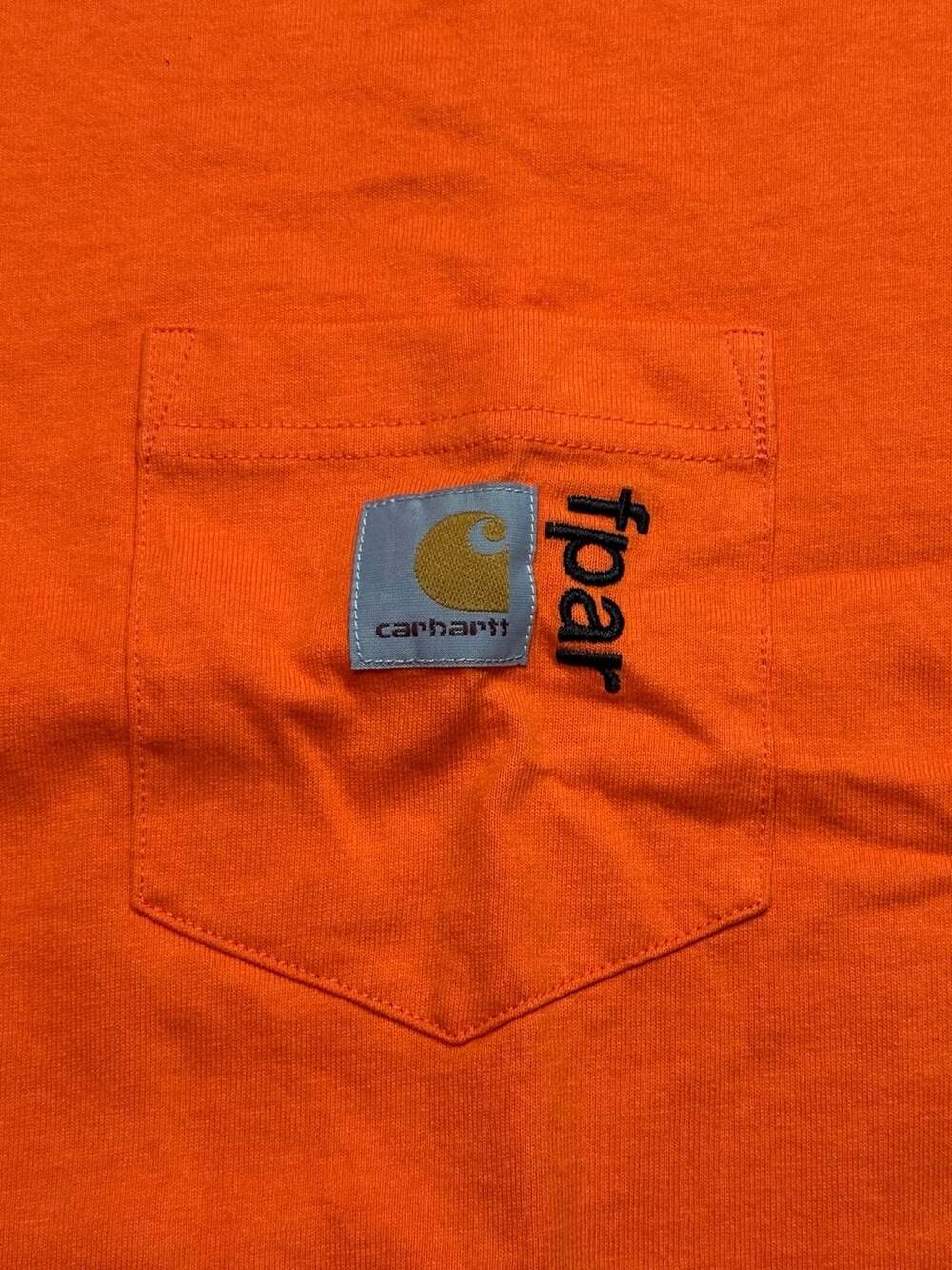 Carhartt WIP x FPAR (Forty Percent Against Rights) Pocket T-Shirt, Orange - Picture 4 of 8